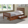 Alaterre Furniture Aurora Twin Wood Bed with Storage Drawers, Chestnut AJAU1070S